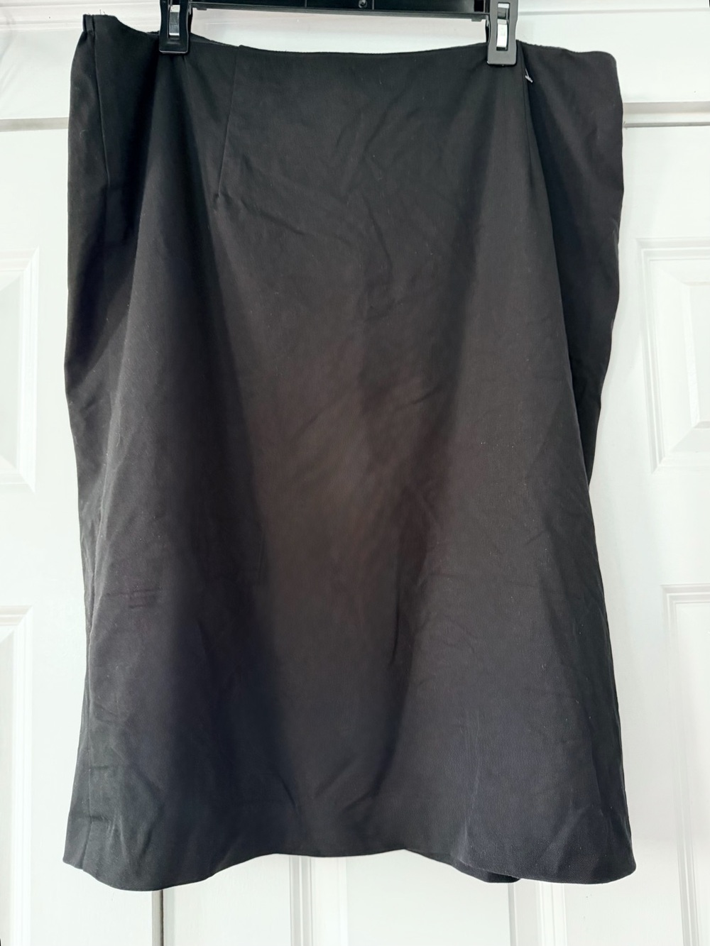Talbots Black A-Line Midi Skirt